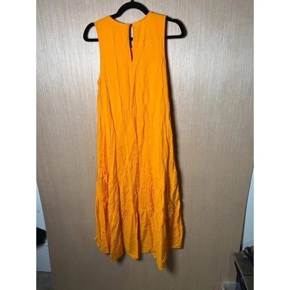 Maeve Anthropologie Dress Small‎ Sleeveless Yellow Hi Low Maxi Casual Womens